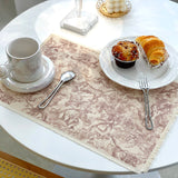 Lion Tiger Cotton Linen Placemat Washable for Dining Table No Slide Heat Resistant Everyday Use Table Mats