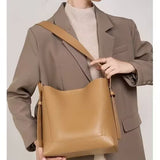 20cm brown bag with beige wide straps LLLLL-535354442