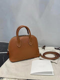 16cm brown check shell bag-535354442