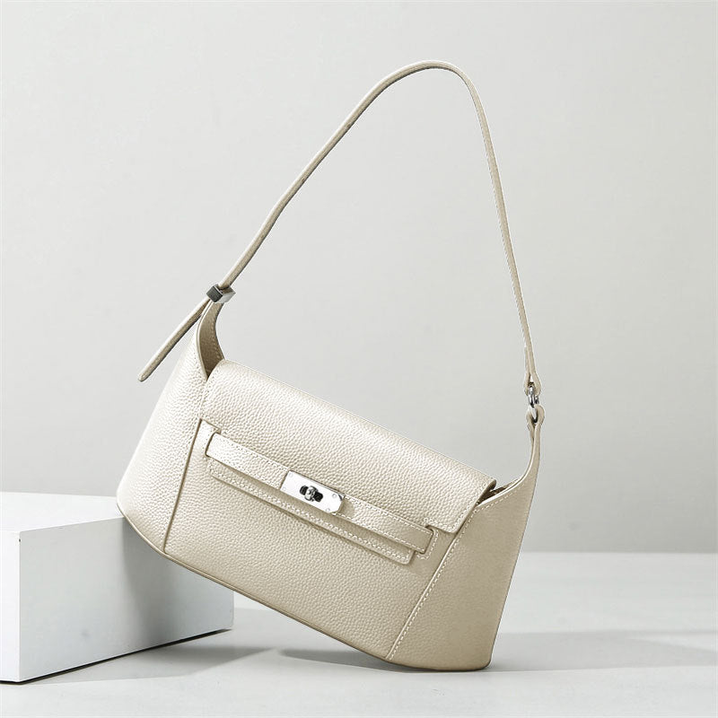 1pc cream bag , 1pc gold charm-7561 707738