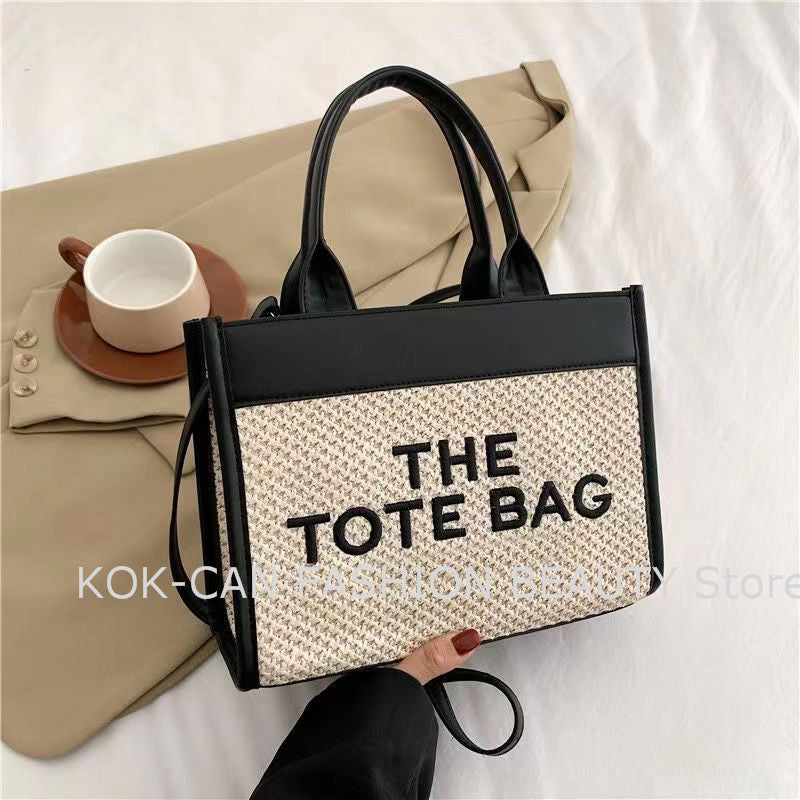 2023 Ladies Straw Tote Bag fo Women Beach Handbag Female Shoulder Bag Fashion Large Capacity Corssbody Bag