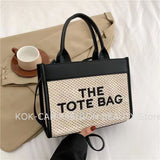 2023 Ladies Straw Tote Bag fo Women Beach Handbag Female Shoulder Bag Fashion Large Capacity Corssbody Bag
