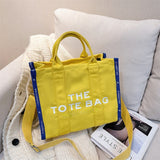 30cm Fashion Women Canvas Crossbody Tote Bag Women Handbag Shoulder Large Capacity Tote Bags