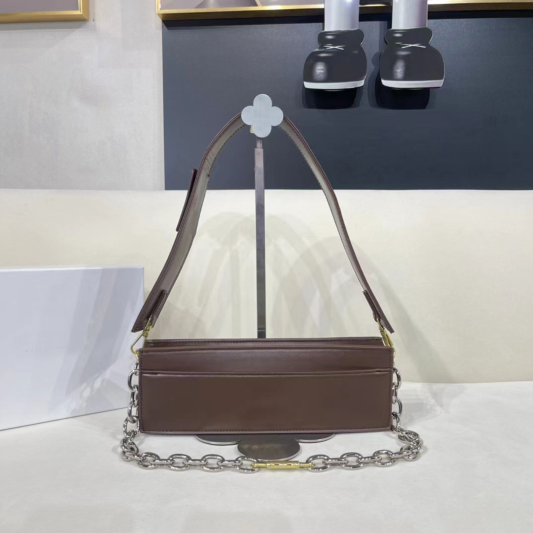 Women Bag Luxury Fashion French Vintage Chain Shoulder Messenger Bag Clutch High Quality Leather Handbag