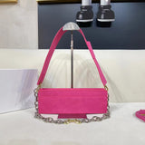 Women Bag Luxury Fashion French Vintage Chain Shoulder Messenger Bag Clutch High Quality Leather Handbag