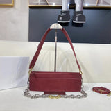 Women Bag Luxury Fashion French Vintage Chain Shoulder Messenger Bag Clutch High Quality Leather Handbag