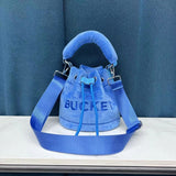 Fashion Faux Fur Women's Bucket Bag Letter Plush Shoulder Crossbody Purses Designer Winter Letter Plush Shoulder Crossbody Bags