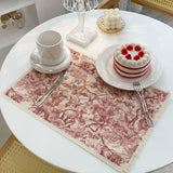 Lion Tiger Cotton Linen Placemat Washable for Dining Table No Slide Heat Resistant Everyday Use Table Mats