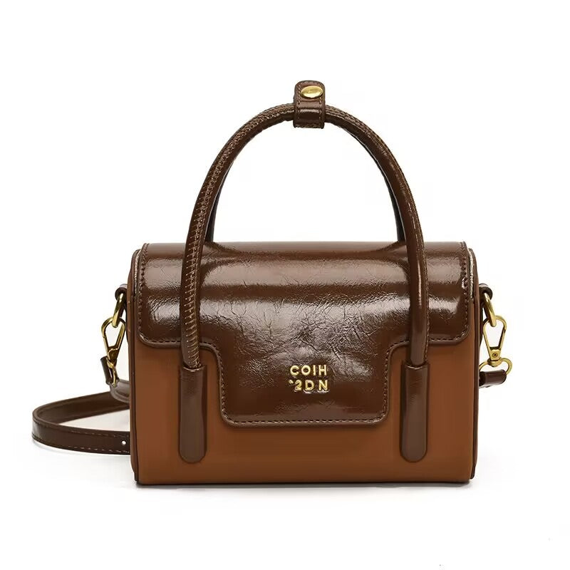 16cm brown box bag lllll-535354442