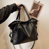 big size black tote bag with white edges-2267005650