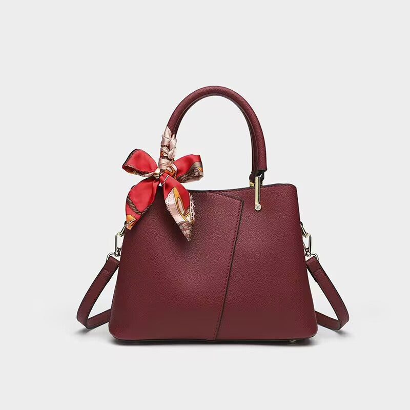 18cm burgundy shell bag lllll-535354442