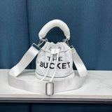 Fashion Faux Fur Women's Bucket Bag Letter Plush Shoulder Crossbody Purses Designer Winter Letter Plush Shoulder Crossbody Bags