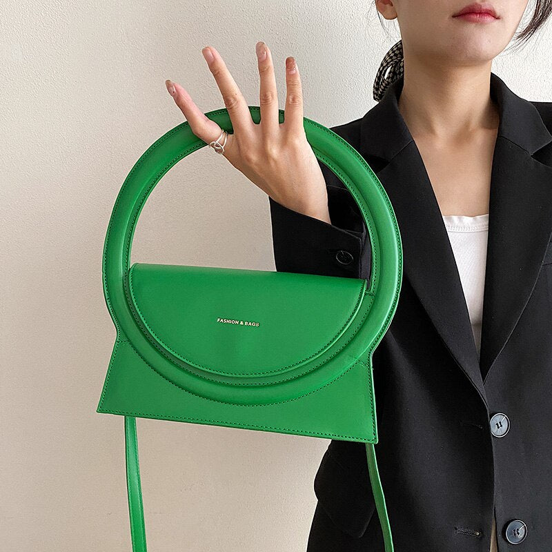 Fashion Handbags for Women High Quality Shoulder Bag Luxury Design Clutch Bag Lady Purses Crossbody Bag Big Round Handle Bag