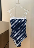 Navy swimsuit size M, 1pc silk scarf size 90cm-7561707738