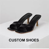 1 pair of white slippers size 38, 1 pair black 38, 1 pair black 39, 20cm black/white bag-7561707738