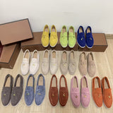 High Quality Genuine Suede Flat Shoes Soft Bottom Shoes Lazy Shoes