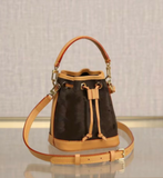 13x16cm brown bucket bag without box