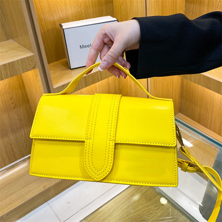 Luxury Handbags For Women Cross Body Bags Ladies Solid Candy Color Flap Bags High Quality Leather Messenger Bags