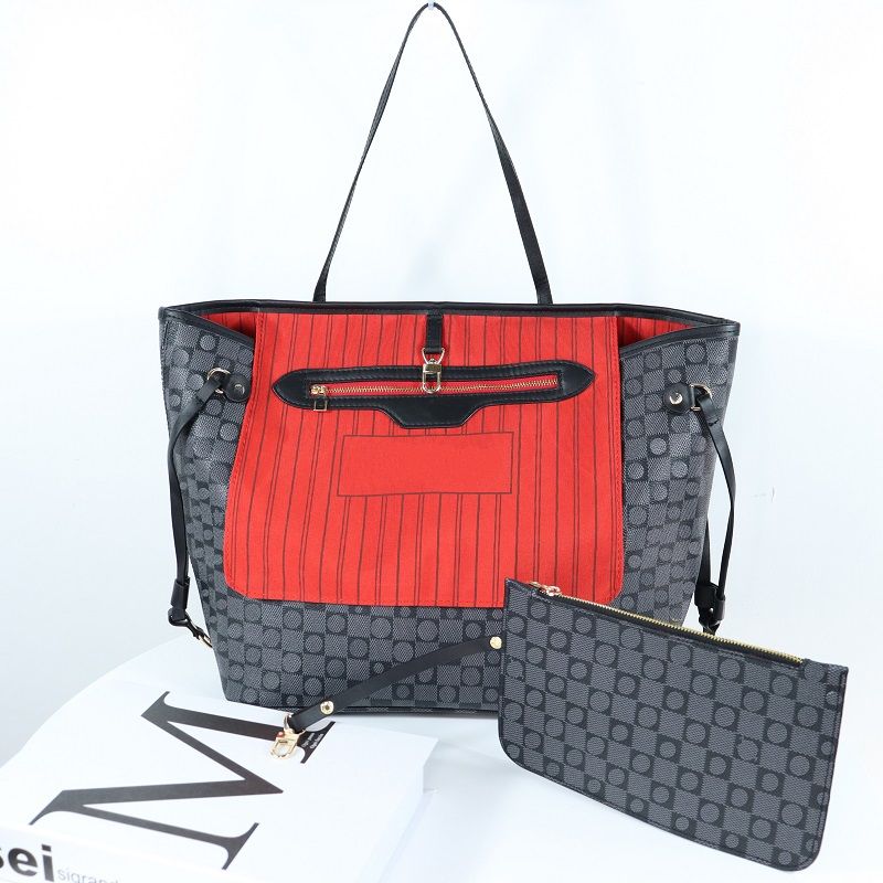 tote bag Designer bags wallet Fashion Totes Leather messenger shoulder handbag Women Bags High Capacity Composite Shopping bagss old flower Brown lattice MM 2023