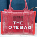 Women Large Capacity PVC Tote Bags Tendecia Shoulder Handbags Female Letter Printed Big Hand Crossbody Shopping Bag For Summer