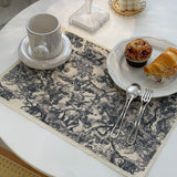 Lion Tiger Cotton Linen Placemat Washable for Dining Table No Slide Heat Resistant Everyday Use Table Mats