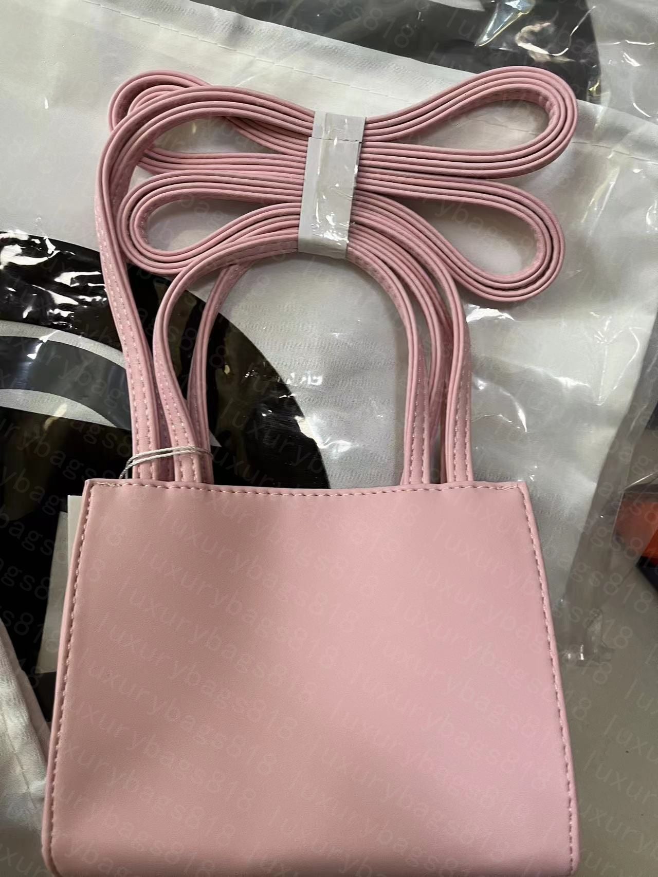 Designer 2 Sizes Mini Shoulder Bags Soft Leather Handbags Women Handbag Crossbody Luxury Tote Fashion Shopping Pink White Purse Satchels Bag