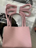 Designer 2 Sizes Mini Shoulder Bags Soft Leather Handbags Women Handbag Crossbody Luxury Tote Fashion Shopping Pink White Purse Satchels Bag
