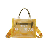 Women Large Capacity PVC Tote Bags Tendecia Shoulder Handbags Female Letter Printed Big Hand Crossbody Shopping Bag For Summer