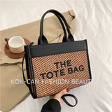 2023 Ladies Straw Tote Bag fo Women Beach Handbag Female Shoulder Bag Fashion Large Capacity Corssbody Bag