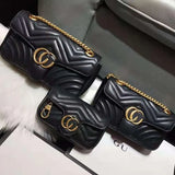 FASHION WOMEN luxurys designers bags 446744 real leather Handbags chain Cosmetic messenger Shopping shoulder bag Totes lady wallet purse