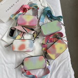 Luxury Shoulder Bag Female Rainbow Two-tone Original Camera Bag Clutch Bag 19ss New Two Shoulder Straps