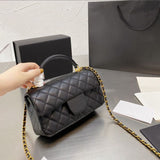 designer bag Shoulder Bag Luxury Handbags Totes Bags chain bag Clutch Flap Women Check Velour Thread Purse Double Letters Solid Hasp Waist Square Stripes