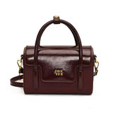 26cm brown black bucket bag llllll-535354442
