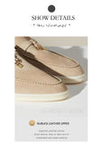 High Quality Genuine Suede Flat Shoes Soft Bottom Shoes Lazy Shoes