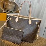 tote bag Designer bags wallet Fashion Totes Leather messenger shoulder handbag Women Bags High Capacity Composite Shopping bagss old flower Brown lattice MM 2023