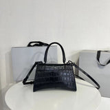 Luxury Designer Handbag Women's Top Quality PU Leather Shoulder Bag Crocodile Pattern Crossbody Bag