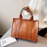 Embossing Tote Bags for Women Luxury Designer Handbag Matte Pu Leather Shoulder Crossbody Bags Big Sighopper Handbag