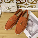 High Quality Genuine Suede Flat Shoes Soft Bottom Shoes Lazy Shoes