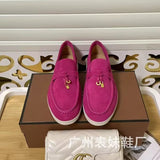 High Quality Genuine Suede Flat Shoes Soft Bottom Shoes Lazy Shoes